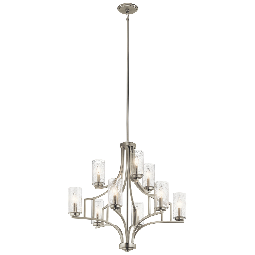 Vara 9 Light Chandelier Brushed Nickel