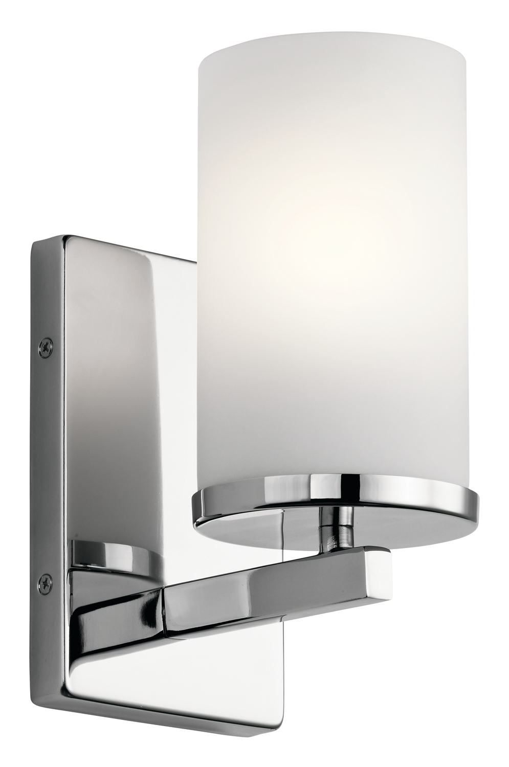 Crosby 9.25" 1 Light Wall Sconce with Satin Etched Cased Opal Chrome