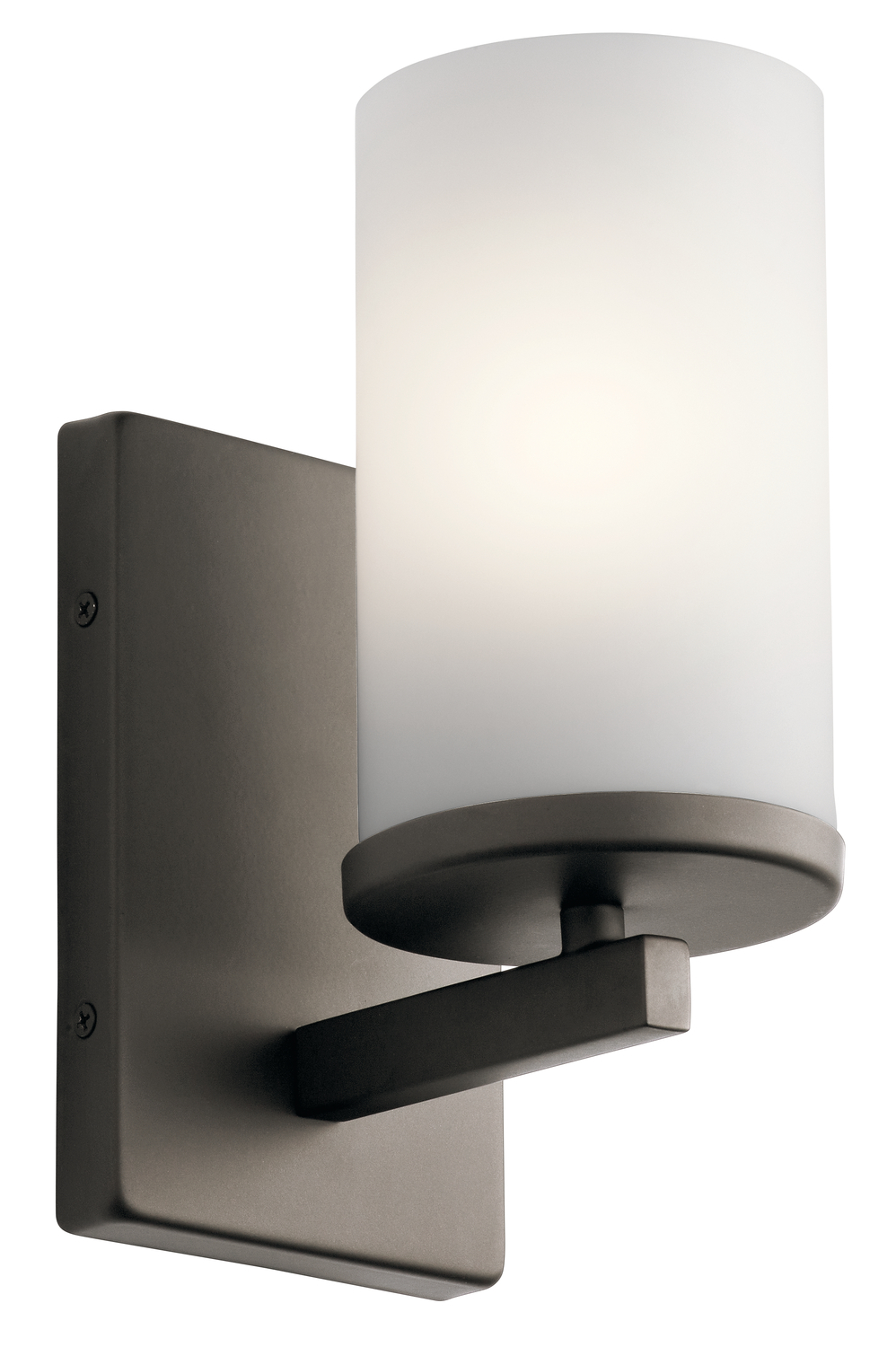 Crosby 9.25" 1 Light Wall Sconce with Satin Etched Cased Opal Olde Bronze