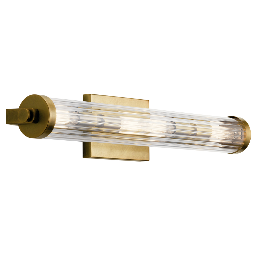 Azores 24.75" 4 Light Linear Vanity Light Natural Brass