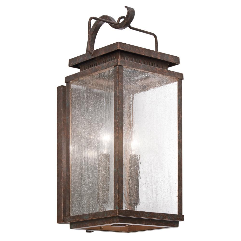 Manningham 18.75" 2 Light Outdoor Wall Light in Olde Bronze