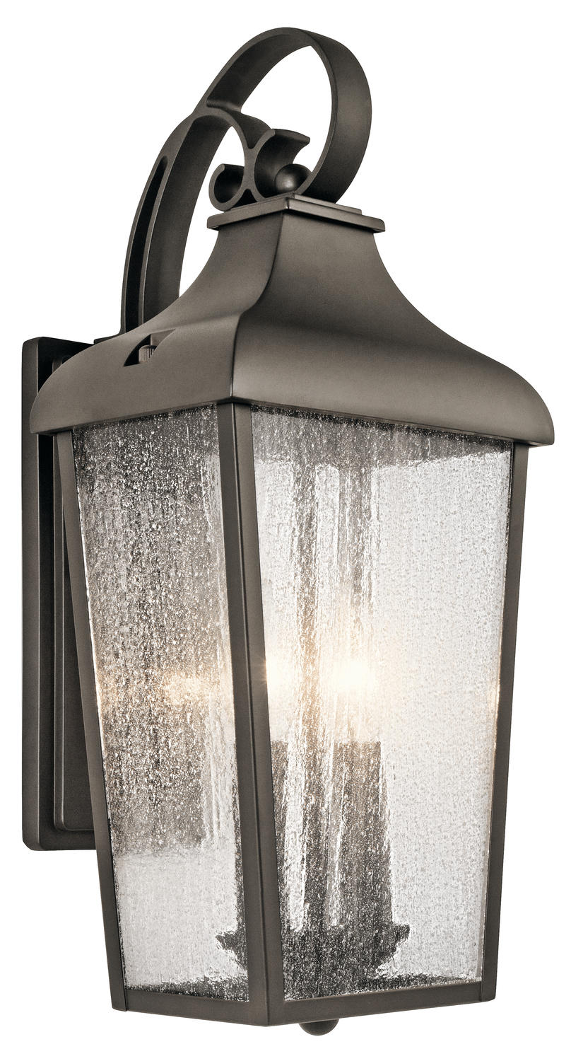 Forestdale 18.5" 2 Light Outdoor Wall Light with Clear Seeded Glass in Olde Bronze