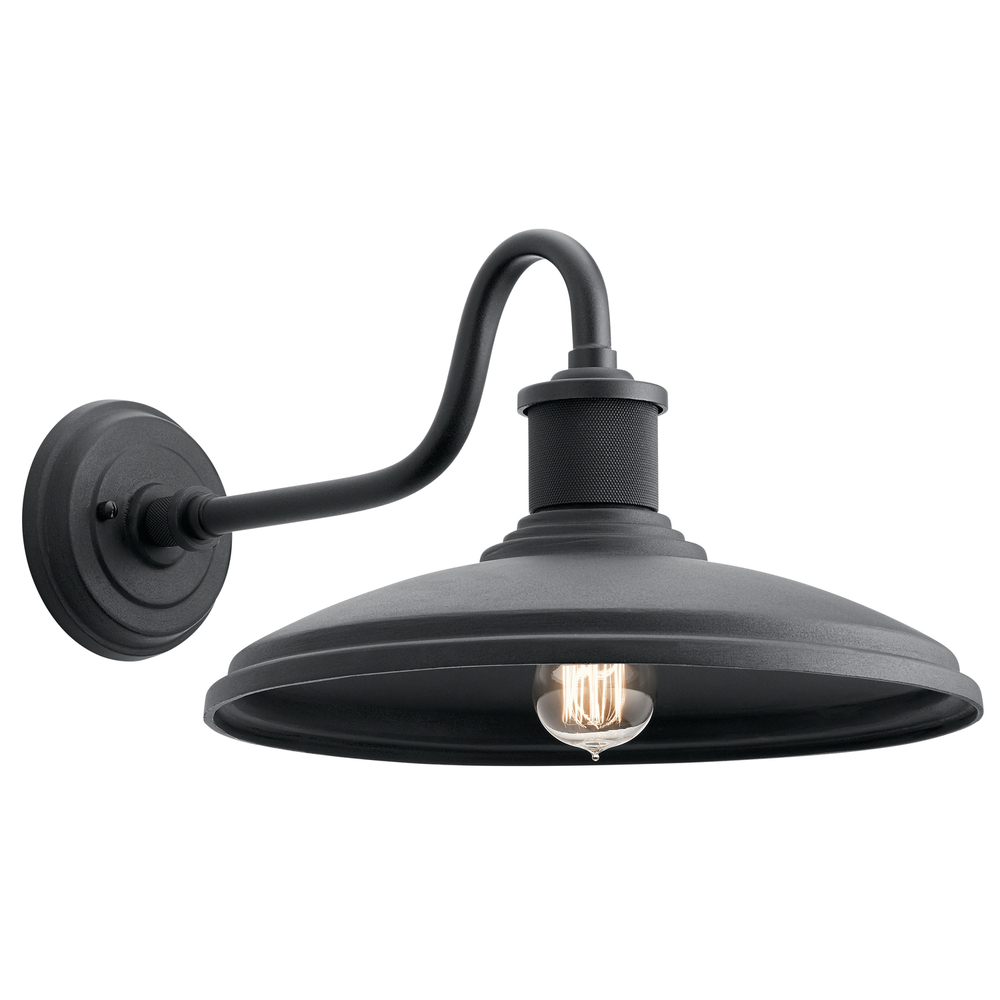 Allenbury 14" 1 Light Outdoor Wall Light with Textured Black