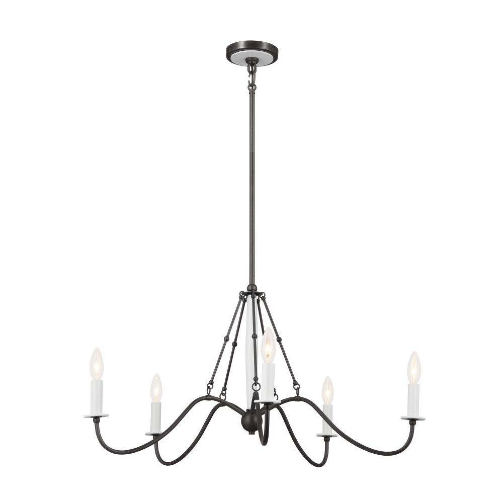 Freesia 31.25" 5 Light Chandelier Anvil Iron