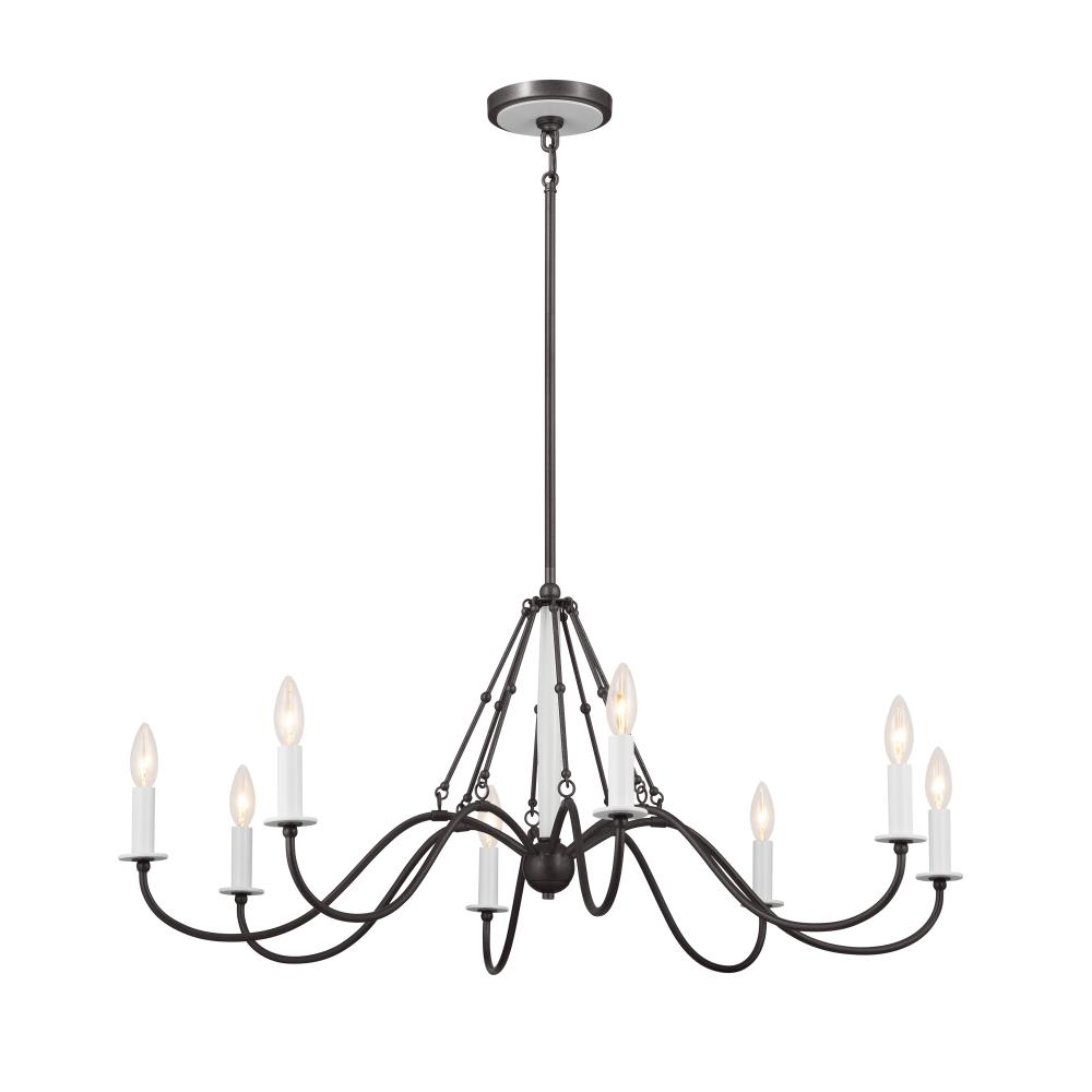 Freesia 38" 8 Light Chandelier Anvil Iron