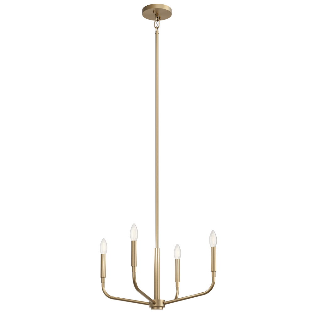 Madden 20 Inch 4 Light Convertible Chandelier in Champagne Bronze