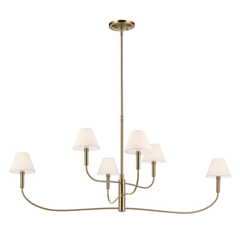 Eadie 51.5 Inch 6 Light Chandelier in Champagne Bronze