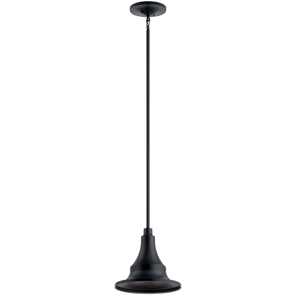 Hampshire 13.25 inch 1 Light Medium Outdoor Pendant/Semi Flush in Textured Black