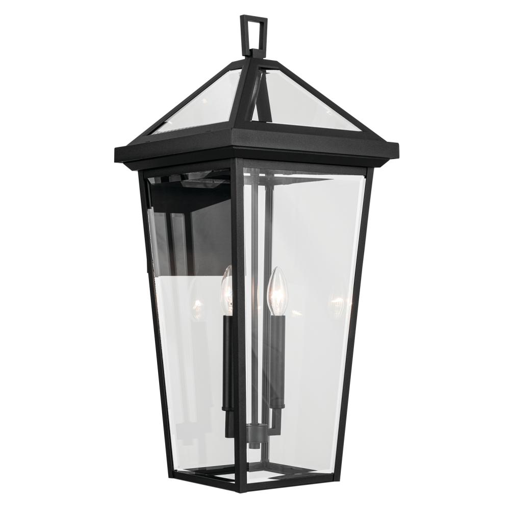 Regence 26 inch 2 Light Outdoor Wall Light with Clear Glass in Textured Black