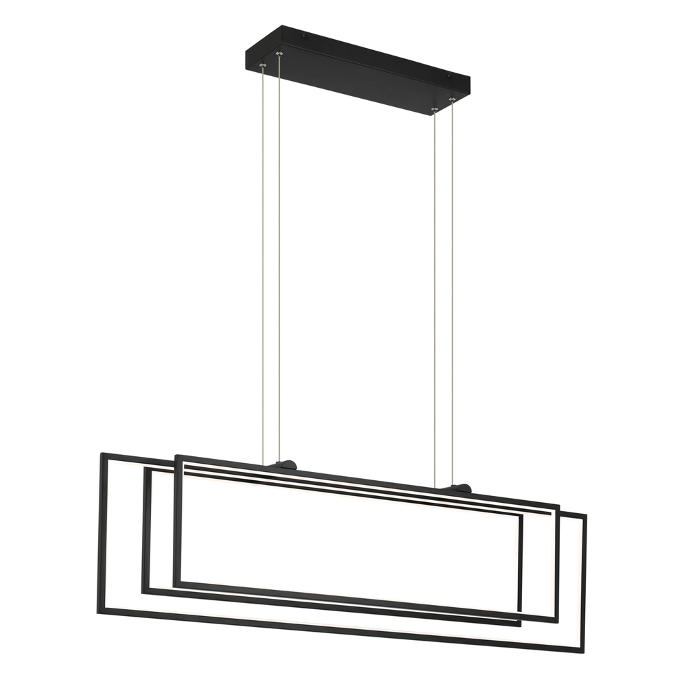 Jestin 46 Inch LED Linear Chandelier in Matte Black