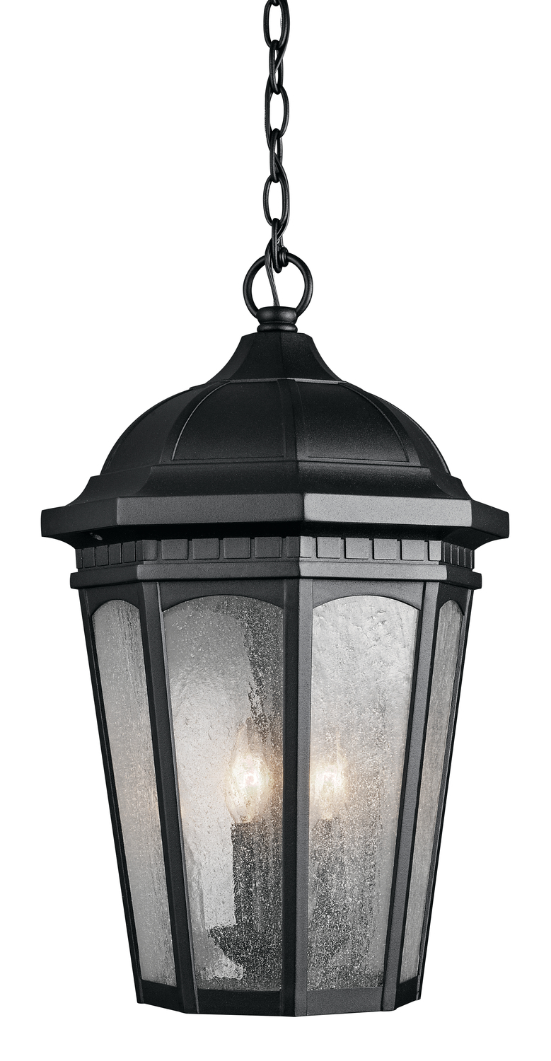 Courtyard 3 Light Pendant Textured Black