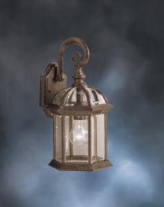 Barrie 15.5" 1 Light Outdoor Wall Light with Clear Beveled Glass in Tannery Bronze
