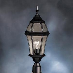 Townhouse 1 Light Post Mount Black