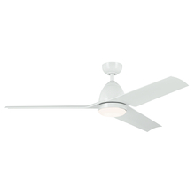 Kichler 310254WH - 54 Inch Fit Ceiling Fan with Satin Etched Cased Opal Glass in White with White Blades