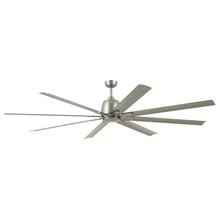 Kichler 310285NI - 84 Inch Breda 8 Blade Ceiling Fan in Brushed Nickel with Brushed Nickel Blades