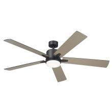 Kichler 330060SBK - 60" Lucian Elite XL 5 Blade Indoor Ceiling Fan with Etched Cased Opal Glass