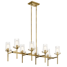 Kichler 43696NBR - Alton 46" 8 Light Linear Chandelier Natural Brass