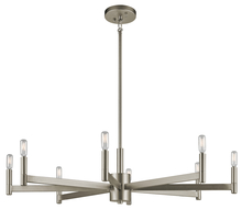 Kichler 43857SN - Erzo 9.25" 8 Light Chandelier in Satin Nickel