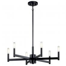 Kichler 43859BK - Erzo 6 Light Chandelier Black