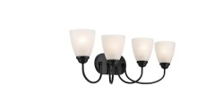Kichler 45640BK - Jolie 4-Light Vanity Light with Satin Etched Glass in Black
