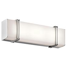 Kichler 45801CHLED - Impello 18.25" LED Linear Vanity Light with Satin Etched White Glass, Chrome