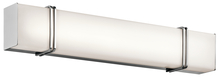 Kichler 45839CHLED - Impello 30.25" LED Linear Vanity Light with Satin Etched White Glass, Chrome