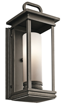 Kichler 49475RZ - South Hope 17.75" 1 Light Outdoor Wall Light with Satin Etched Cased Opal Glass in Rubbed Bronze