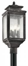 Kichler 49506WZC - Wiscombe Park 23.25" 4 Light Outdoor Post Light with Clear Seeded Glass in Weathered Zinc