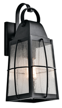Kichler 49553BKT - Tolerand 17.75" 1 Light Outdoor Wall Light with Clear Seeded Glass in Textured Black