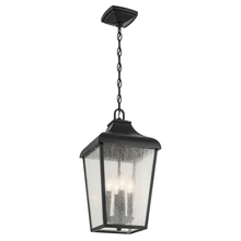 Kichler 49740BKT - Forestdale 19.75" 4-Light Outdoor Hanging Pendant with Clear Water Glass in Textured Black