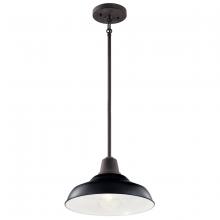 Kichler 49992BK - Pier 1 Light 12" Convertible Pendant Black