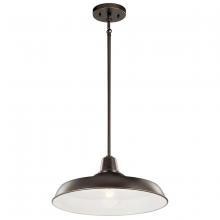 Kichler 49993OZ - Pier 1 Light 16" Convertible Pendant Olde Bronze