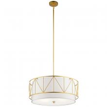 Kichler 52072CLG - Birkleigh 11.5" 4 Light Pendant Classic with Satin Etched Glass in Gold