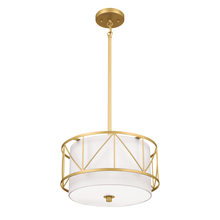 Kichler 52074CLG - Birkleigh 14" 3 Light Pendant/Semi Flush Classic Gold