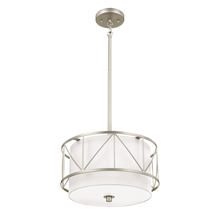 Kichler 52074SN - Birkleigh 14" 3 Light Pendant/Semi Flush Satin Nickel