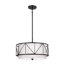 Kichler 52075BK - Birkleigh 18" 3 Light Pendant/Semi Flush Black
