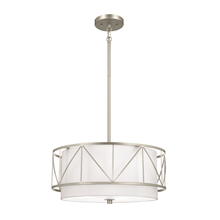 Kichler 52075SN - Birkleigh 18" 3 Light Pendant/Semi Flush Satin Nickel