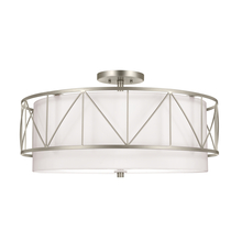 Kichler 52076SN - Birkleigh 24" 4 Light Semi Flush Satin Nickel