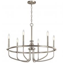 Kichler 52304NI - Capitol Hill 22" 6 Light Chandelier in Brushed Nickel