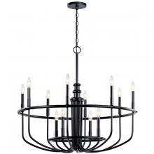Kichler 52305BK - Capitol Hill 30.75" 12 Light Chandelier in Black