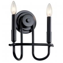 Kichler 52308BK - Capitol Hill 10.75" 2 Light Wall Sconce in Black