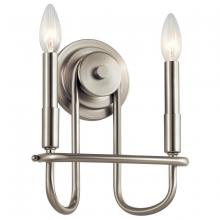 Kichler 52308NI - Capitol Hill 10.75" 2 Light Wall Sconce in Brushed Nickel