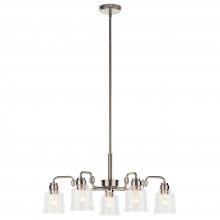 Kichler 52398NI - Aivian 30" 5 Light Chandelier with Clear Glass Brushed Nickel