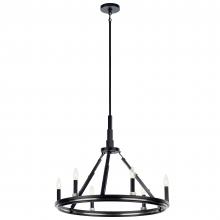 Kichler 52420BK - Emmala 24 inch 6 Light Chandelier in Brushed Nickel and Black