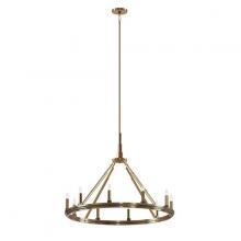 Kichler 52421BNB - Emmala 27.50 inch 10 Light Chandelier in Brushed Natural Brass and Black