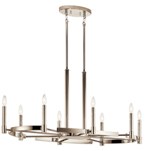 Kichler 52429PN - Tolani 8 Light Oval Chandelier Polished Nickel