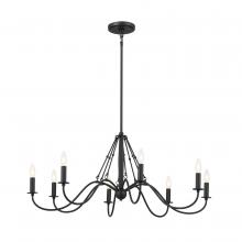 Kichler 52456BKT - Freesia 38" 8 Light Chandelier Textured Black
