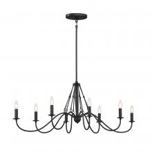 Kichler 52457BKT - Freesia 44" 8 Light Oval Chandelier Textured Black