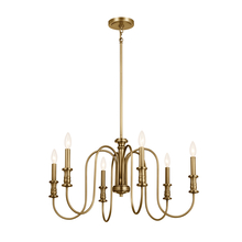 Kichler 52470NBR - Karthe 28.5" 6 Light Chandelier Natural Brass