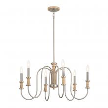 Kichler 52470NI - Karthe 28.5" 6 Light Chandelier Brushed Nickel